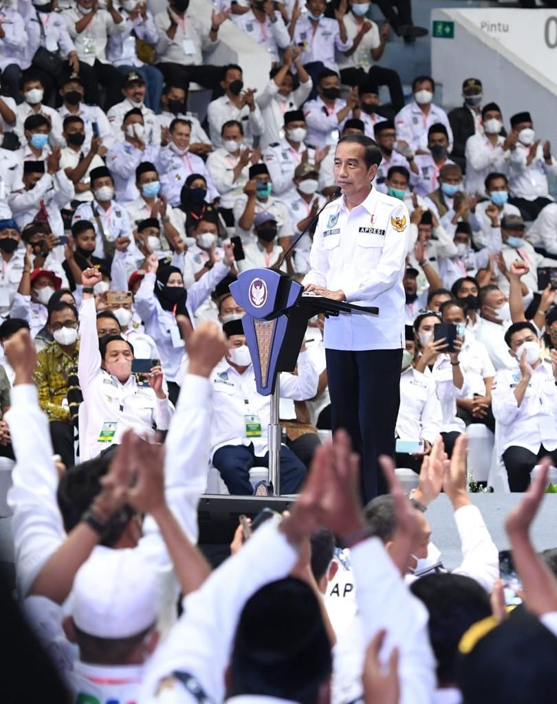 Presiden Jokowi di acara Silaturahmi Nasional APDESI