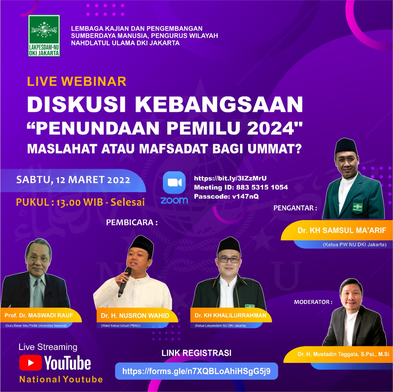 PWNU DKI Jakarta: Wacana Penundaan Pemilu 2024 Perlu Didialogkan, Bukan Malah Dihakimi