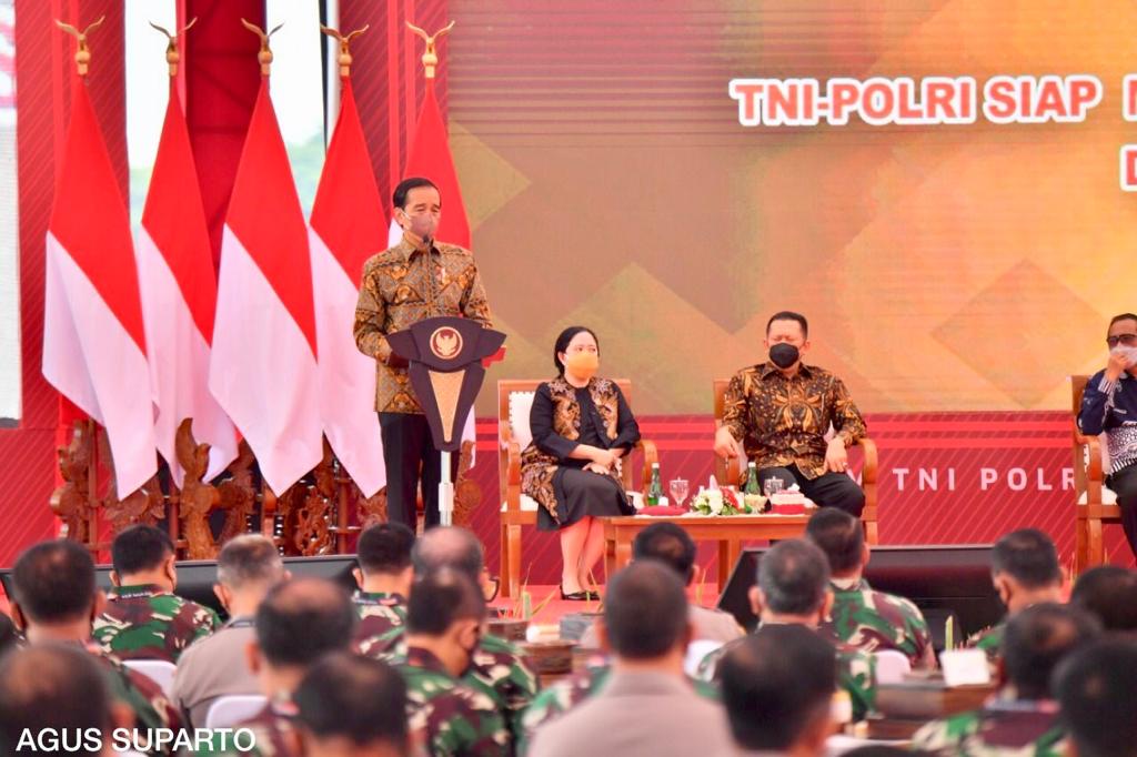 Presiden Jokowi di Rapim TNI-Polri