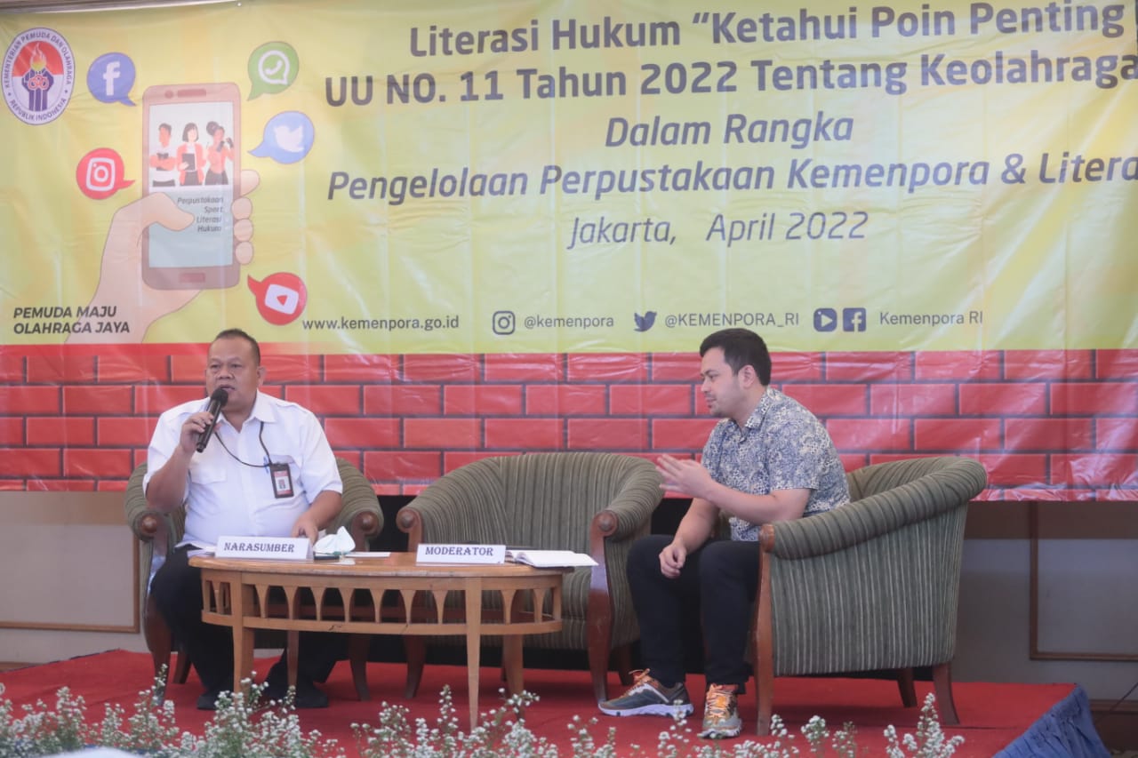 Kemenpora Menggelar Literasi UU Keolahragaan