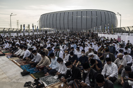 Salat Id di Jakarta International Stadium