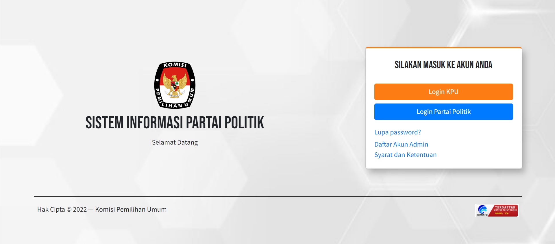 Puluhan Parpol Sudah Punya Akun Sipol