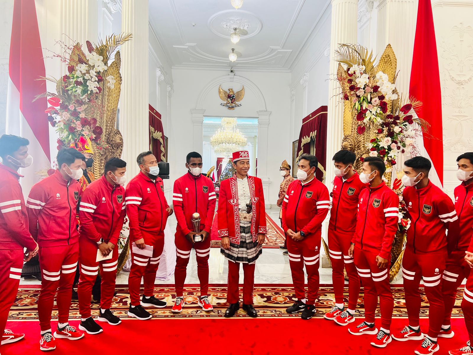Timnas U-16 bersama Presiden Jokowi