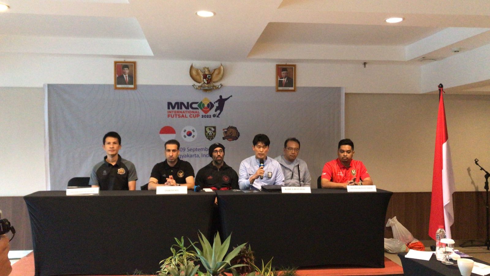 Jumpa pers pelatih tim peserta MNC International Futsal Cup 2022