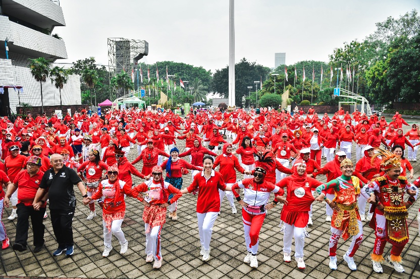 Kemenpora Sosialisasikan Senam Kreasi Budaya “Ikan Nae Di Pante” Bersama FOKBI