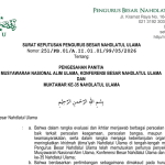 SUSUNAN LENGKAP PANITIA MUSYAWARAH NASIONAL ALIM ULAMA, KONFERENSI BESAR NAHDLATUL ULAMA DAN MUKTAMAR KE-35 NAHDLATUL ULAMA